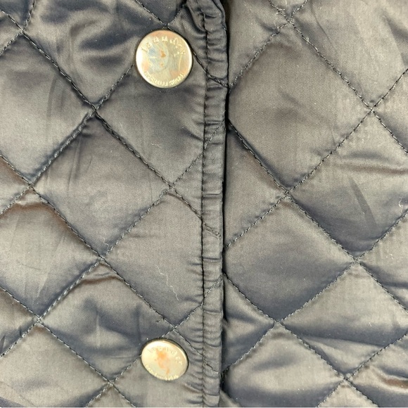 Laundry by Shelli Segal Black Puffer Coat Removable Hood Cheetah Lining sz XS - Picture 9 of 14